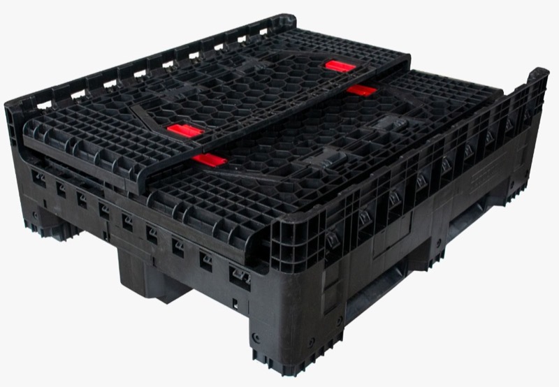 Caixa Pallet Dobrável Preta